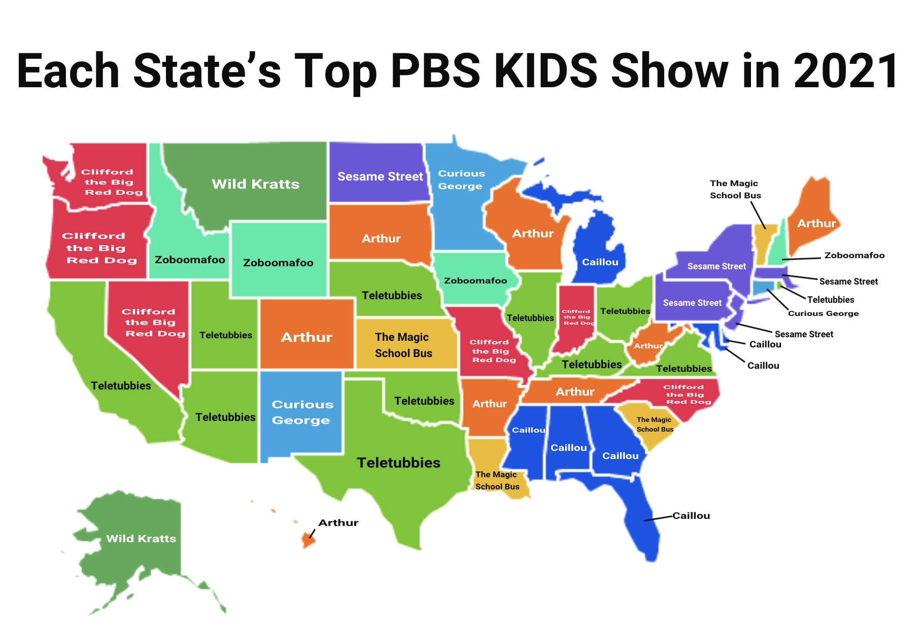 Each State S Favorite Pbs Kids Shows